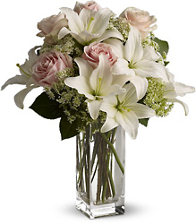 Teleflora's Heavenly & Harmony - Cream Lilies & Roses from Olney's Flowers of Rome in Rome, NY